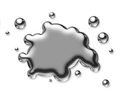 A picture of liquid mercury