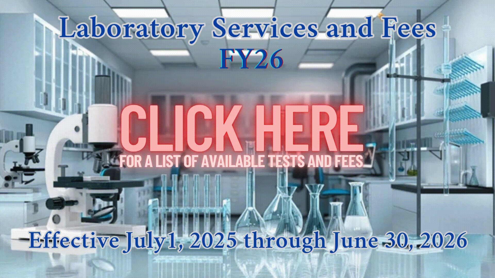 Clickable Image Laboratory Services and Fees Graphic
